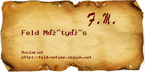 Feld Mátyás névjegykártya