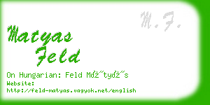 matyas feld business card